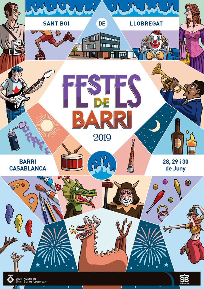 A3-Cartell Casablanca-Festes de Barri